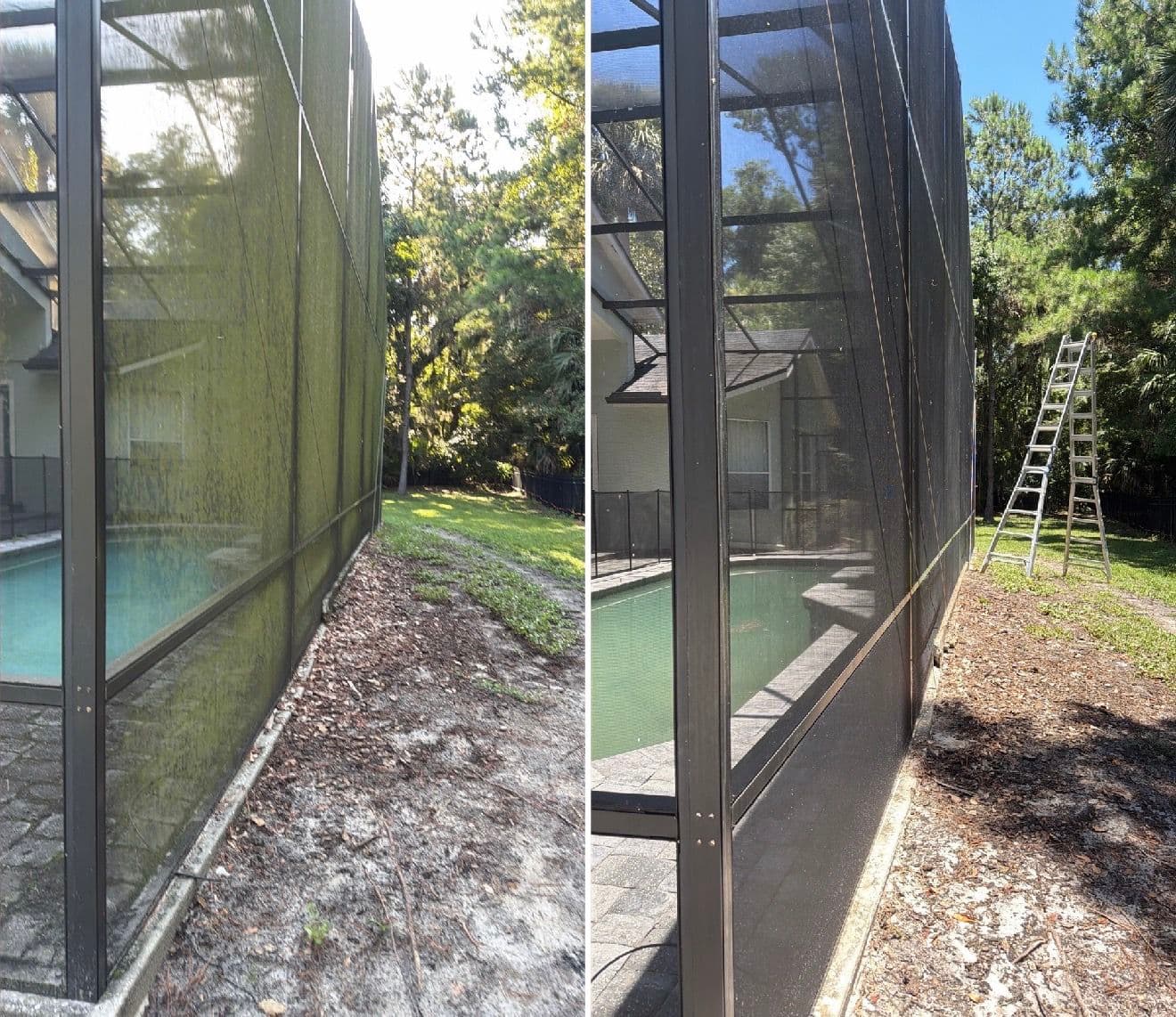 Project Pool Enclosure Screen Cleaning Done Right in Sanford image