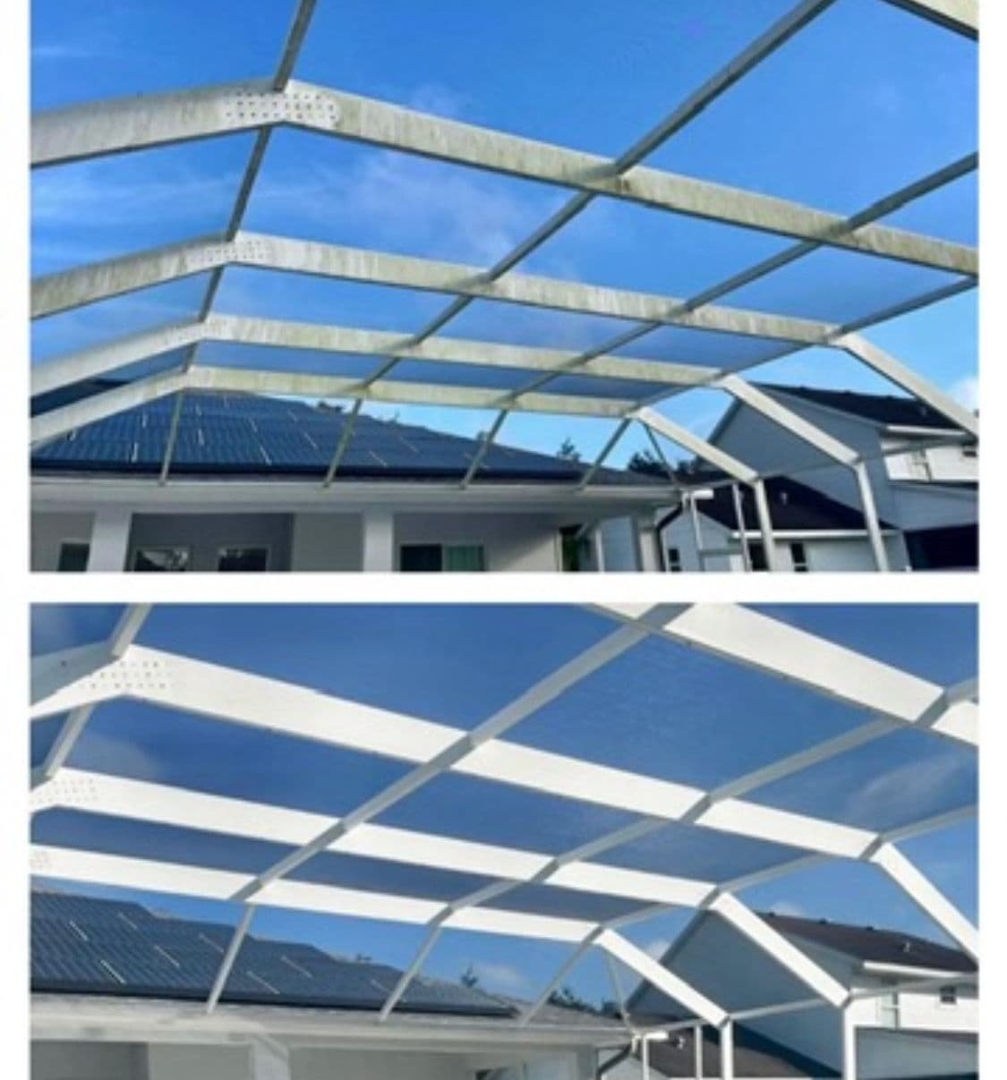 Pool Cage Revamp with Pure Pressure Washing in Bradenton FL