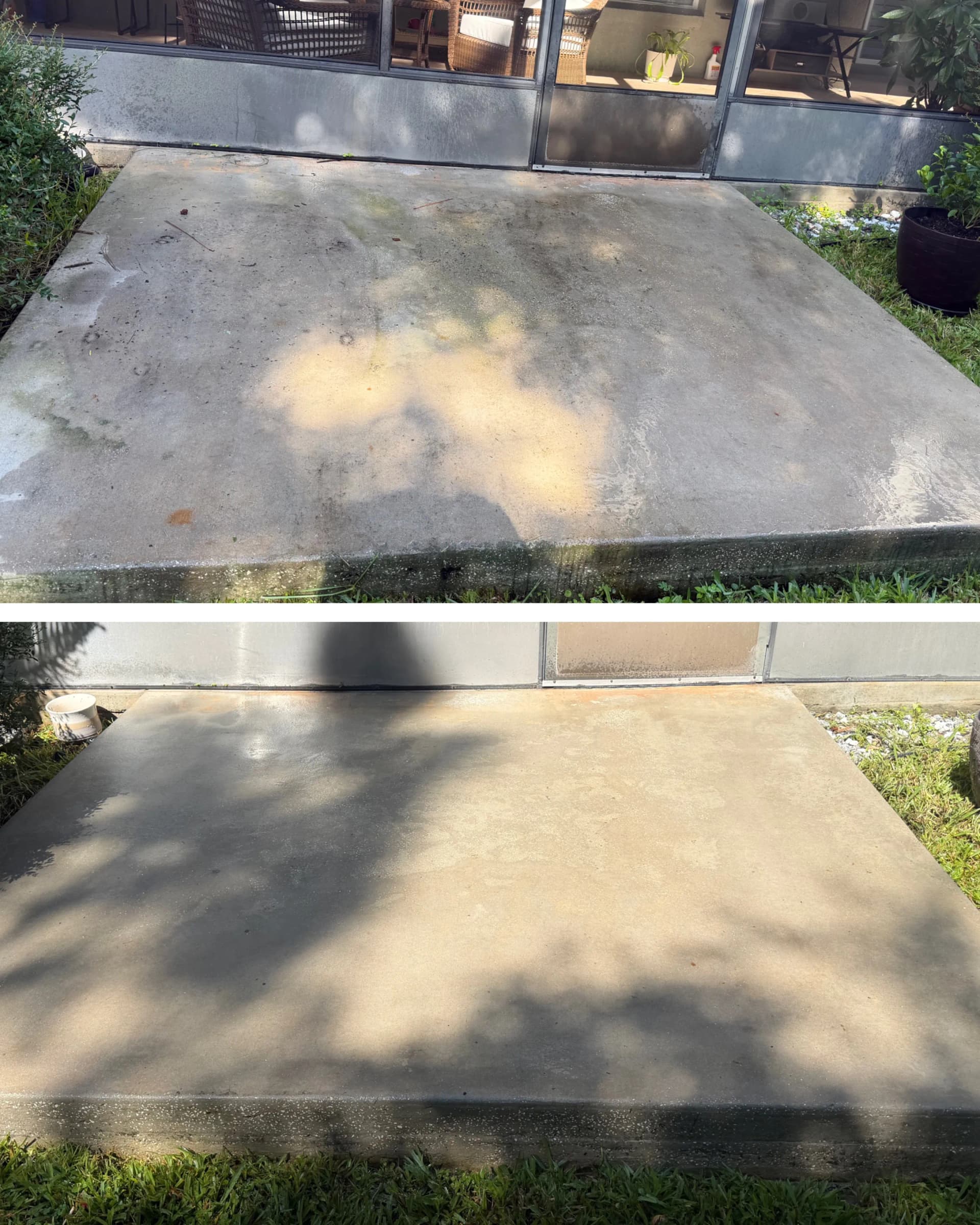 Orlando Concrete Pad Cleaned Up and Looking Fresh Again image